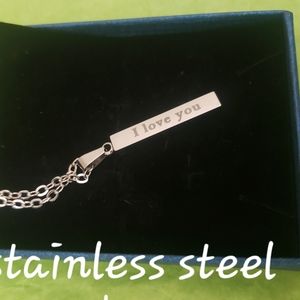 I love you forever stainless steel necklace